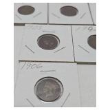 Lot of 13 Different US Indian Head Pennies #1 from 1882-1907