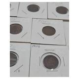Lot of 13 Different US Indian Head Pennies #1 from 1882-1908