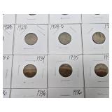 Lot of 46 US Wheat Pennies 1913-1939