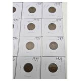 Lot of 46 US Wheat Pennies 1913-1939