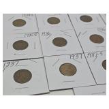 Lot of 46 US Wheat Pennies 1913-1939