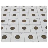 Lot of 46 US Wheat Pennies 1913-1939