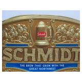 Vintage Embossed SCHMIDT Beer Sign