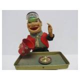 3 Vintage Battery-Op Toys - Casino "Sharpshooter" & 2 Bartenders - One w/Original Box