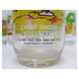 Set of 8 Vintage SNOOPY Charlie Brown Collector Glasses