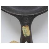 2 Old Vintage Cast Iron Skillets