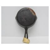 2 Old Vintage Cast Iron Skillets