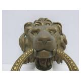 Large Vintage Brass Lion Head Door Knocker