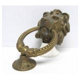 Large Vintage Brass Lion Head Door Knocker