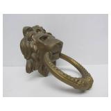 Large Vintage Brass Lion Head Door Knocker