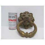Large Vintage Brass Lion Head Door Knocker