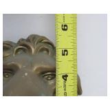 Large Vintage Brass Lion Head Door Knocker