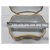 Beautiful Antique Pink Floral Limoges Porcelain Hinged Box