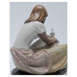 Excellent LARGE Signed LLADRO Figurine - "Watching the Dove"