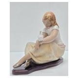 Excellent LARGE Signed LLADRO Figurine - "Watching the Dove"