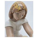 Excellent LARGE Signed LLADRO Figurine - "Watching the Dove"