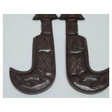 Group of Mid Century Carved Wood Decor Pieces - Honduran