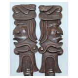 Group of Mid Century Carved Wood Decor Pieces - Honduran
