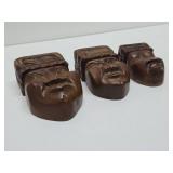 Group of Mid Century Carved Wood Decor Pieces - Honduran