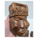 Group of Mid Century Carved Wood Decor Pieces - Honduran