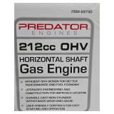 New in Box PREDATOR Horizontal Shaft 212cc OHV Engine