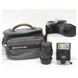 PENTAX Film Camera w/Zoom Lens & Accessories