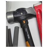 Estate Lot w/Tool Bucket Full of Good Wrenches Hammers Hatchet Files & More!