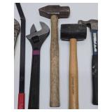 Estate Lot w/Tool Bucket Full of Good Wrenches Hammers Hatchet Files & More!