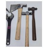 Estate Lot w/Tool Bucket Full of Good Wrenches Hammers Hatchet Files & More!