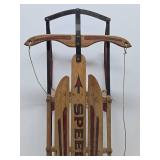 Nice Vintage SPEEDAWAY Wooden Snow Sled