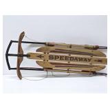 Nice Vintage SPEEDAWAY Wooden Snow Sled