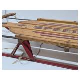 Nice Vintage SPEEDAWAY Wooden Snow Sled