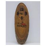 Very Cool Large Natural Log Slab Wood Husqvarna Chainsaws Advertising Clock