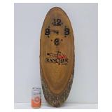 Very Cool Large Natural Log Slab Wood Husqvarna Chainsaws Advertising Clock