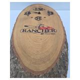 Very Cool Large Natural Log Slab Wood Husqvarna Chainsaws Advertising Clock