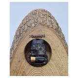 Very Cool Large Natural Log Slab Wood Husqvarna Chainsaws Advertising Clock