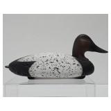 Very Nice Signed Painted & Carved Wood Canvasback Duck Decoy - Signed Fred Weaver