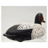 Very Nice Signed Painted & Carved Wood Canvasback Duck Decoy - Signed Fred Weaver