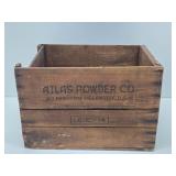 Old Vintage ATLAS Powder Wooden Advertising Explosives Crate