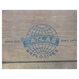 Old Vintage ATLAS Powder Wooden Advertising Explosives Crate