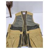 Nice FILSON Vest & Wooden Handheld Fishing Net
