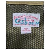 Nice FILSON Vest & Wooden Handheld Fishing Net