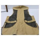 Nice FILSON Vest & Wooden Handheld Fishing Net