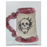 2 Vintage Azul Pottery Skull Mugs or Tankards