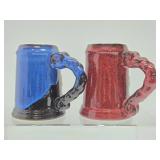 2 Vintage Azul Pottery Skull Mugs or Tankards
