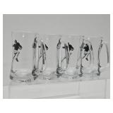 Set of 4 Vintage Football Beer Mugs