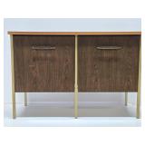 Vintage mid Century Vinyl Record Storage Cabinet / Desk