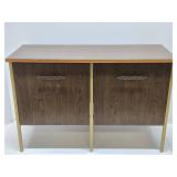 Vintage mid Century Vinyl Record Storage Cabinet / Desk