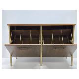 Vintage mid Century Vinyl Record Storage Cabinet / Desk