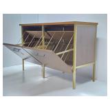 Vintage mid Century Vinyl Record Storage Cabinet / Desk